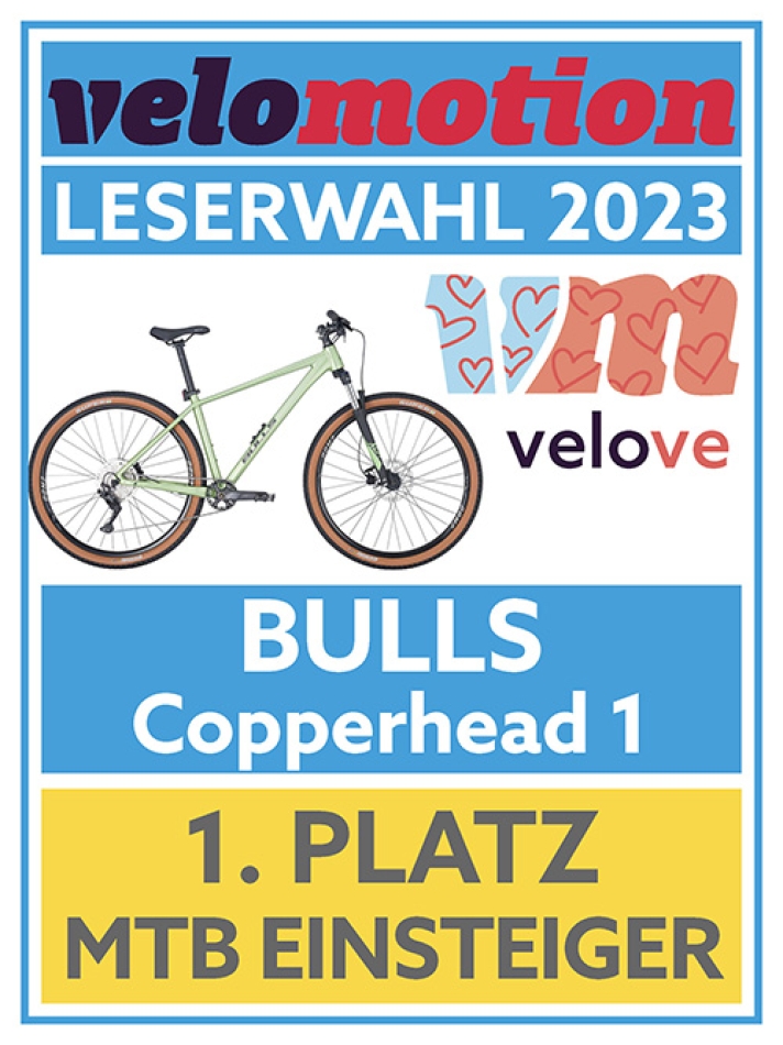 LESERWAHL 2023_Platz_1_MTB_Einsteiger_Bulls_Copperhead_1_Siegel